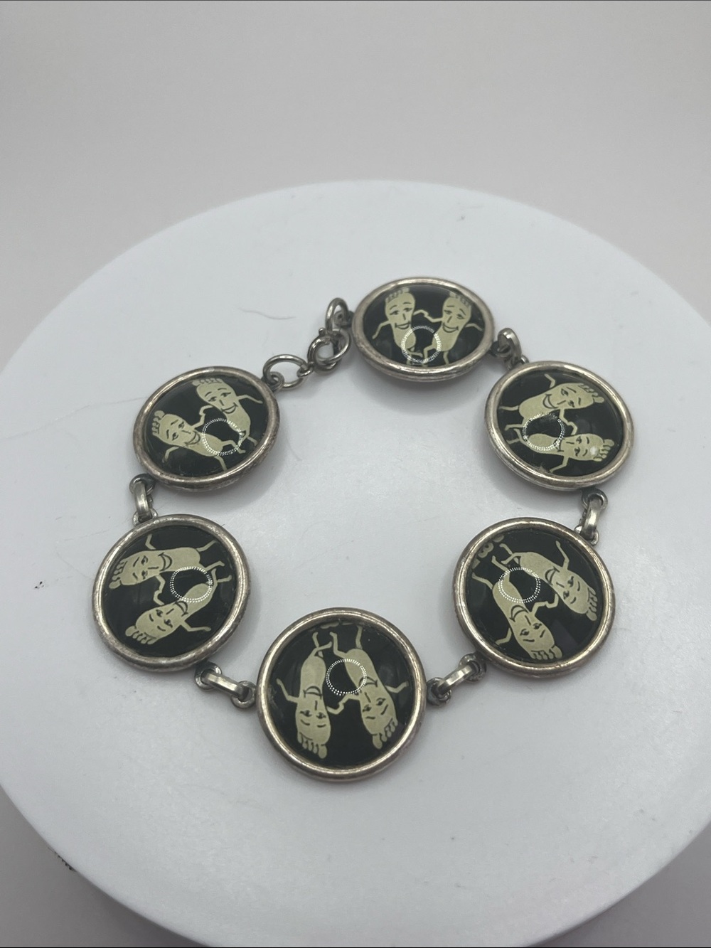 RARE Vintage Retro Dancing Feet Bracelet Attributed to Designs From The Deep